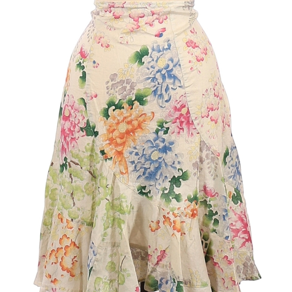 DKNY JEANS Cotton Floral Midi Skirt
